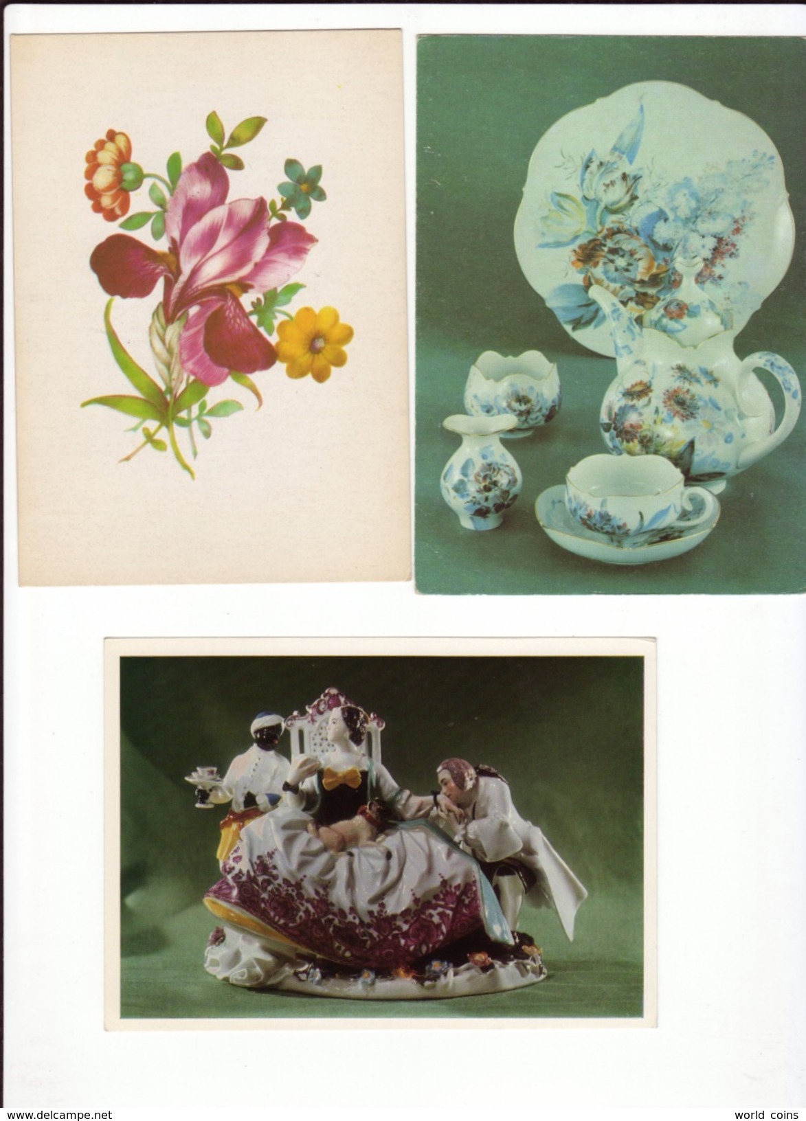 Meissner 18th Century Porcelains. 1975. Hermitage. Leningrad. 19 Postcards - Cartes Porcelaine