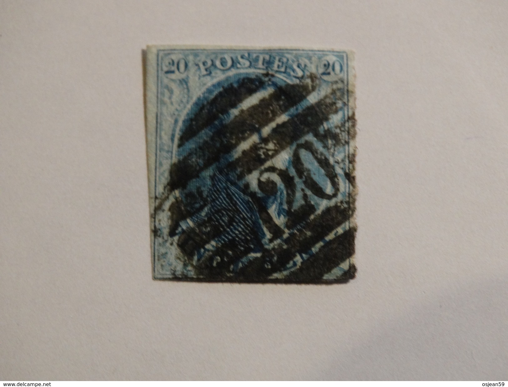 20c  Obl P 120 - 8 Barres ( Tournai) - 1849-1865 Medaillons (Varia)