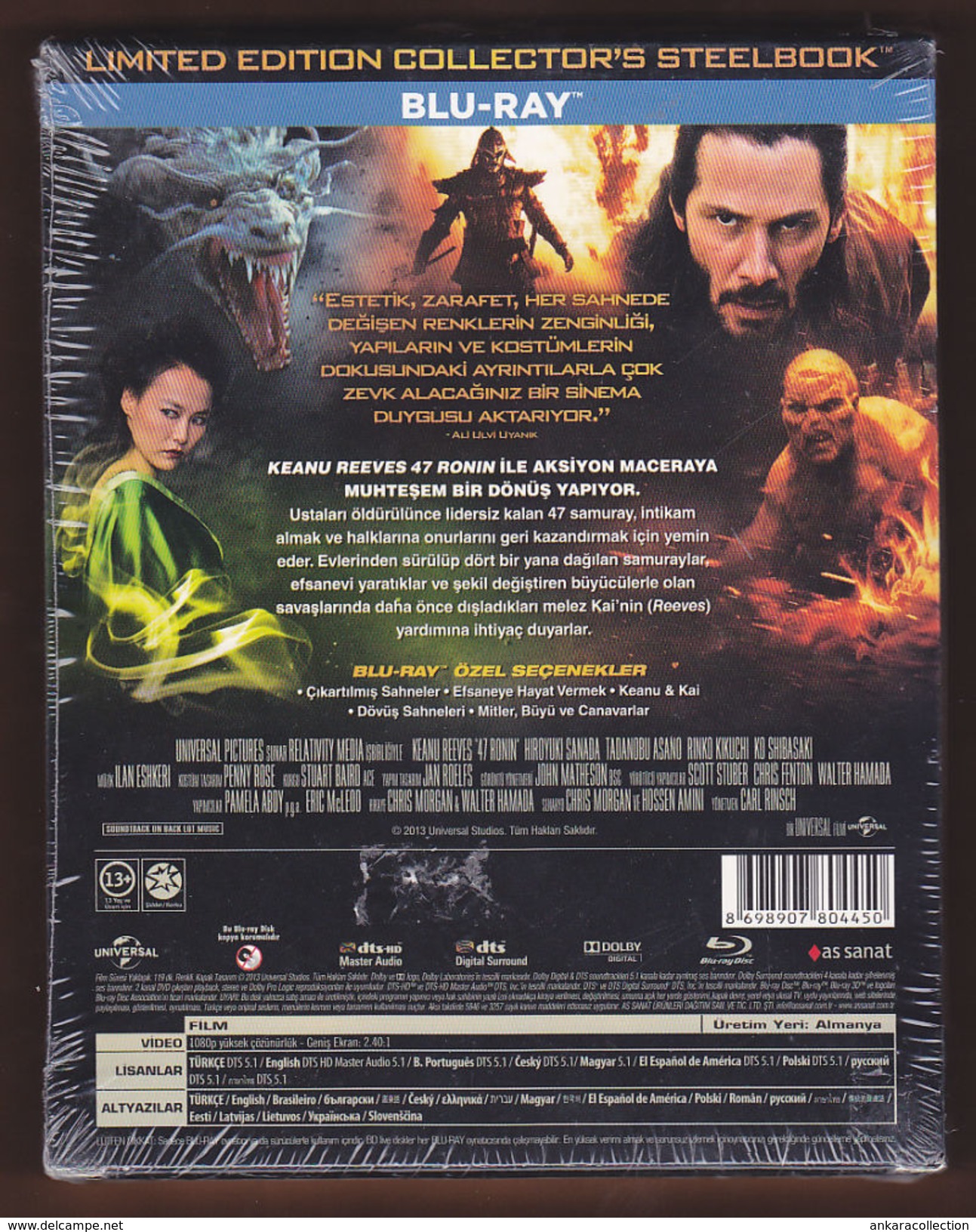 AC - 47 RONIN KEANU REEVES BLURAY LIMITED EDITION COLLECTOR'S STEELBOOK 2013 UNOPENED BRAND NEW - Sciences-Fictions Et Fantaisie