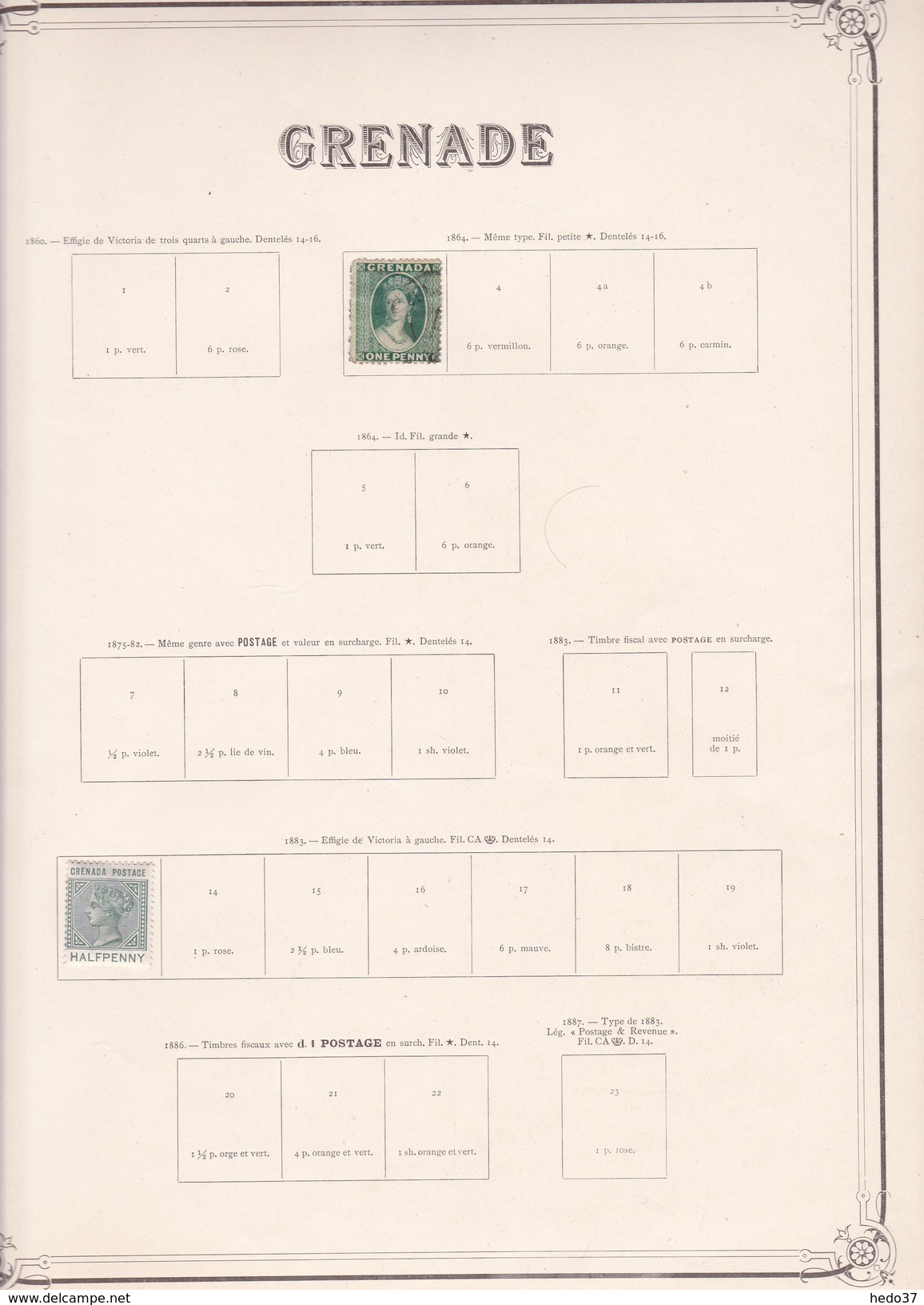 Grenade - Collection Vendue Page Par Page - Timbres Oblitérés / Neufs * (avec Charnière) -Qualité B/TB - Grenada (...-1974)