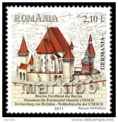Romania - 2011 - Joint Issue With Germany, Church Of Biertan - Mint Stamp - Neufs