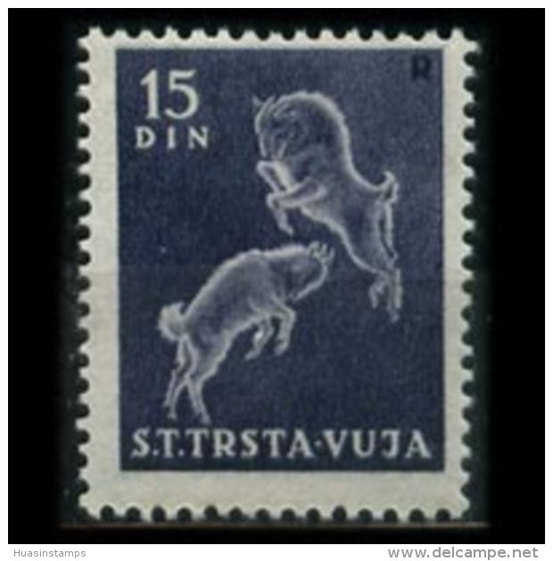 YUGOSLAVIA-TRIESTE 1950 - Scott# 29 Goats 15d LH - Ocu. Yugoslava: Trieste