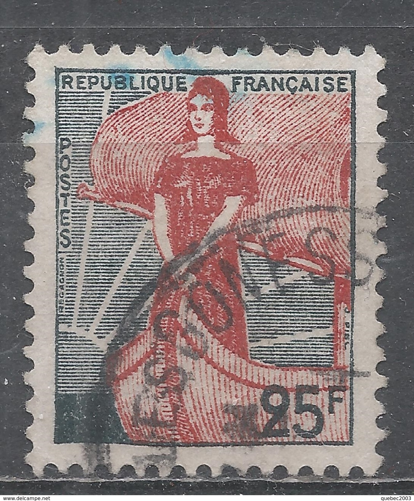 France 1959, Scott #927 Marianne And Ship Of State (U) - 1959-1960 Marianne à La Nef