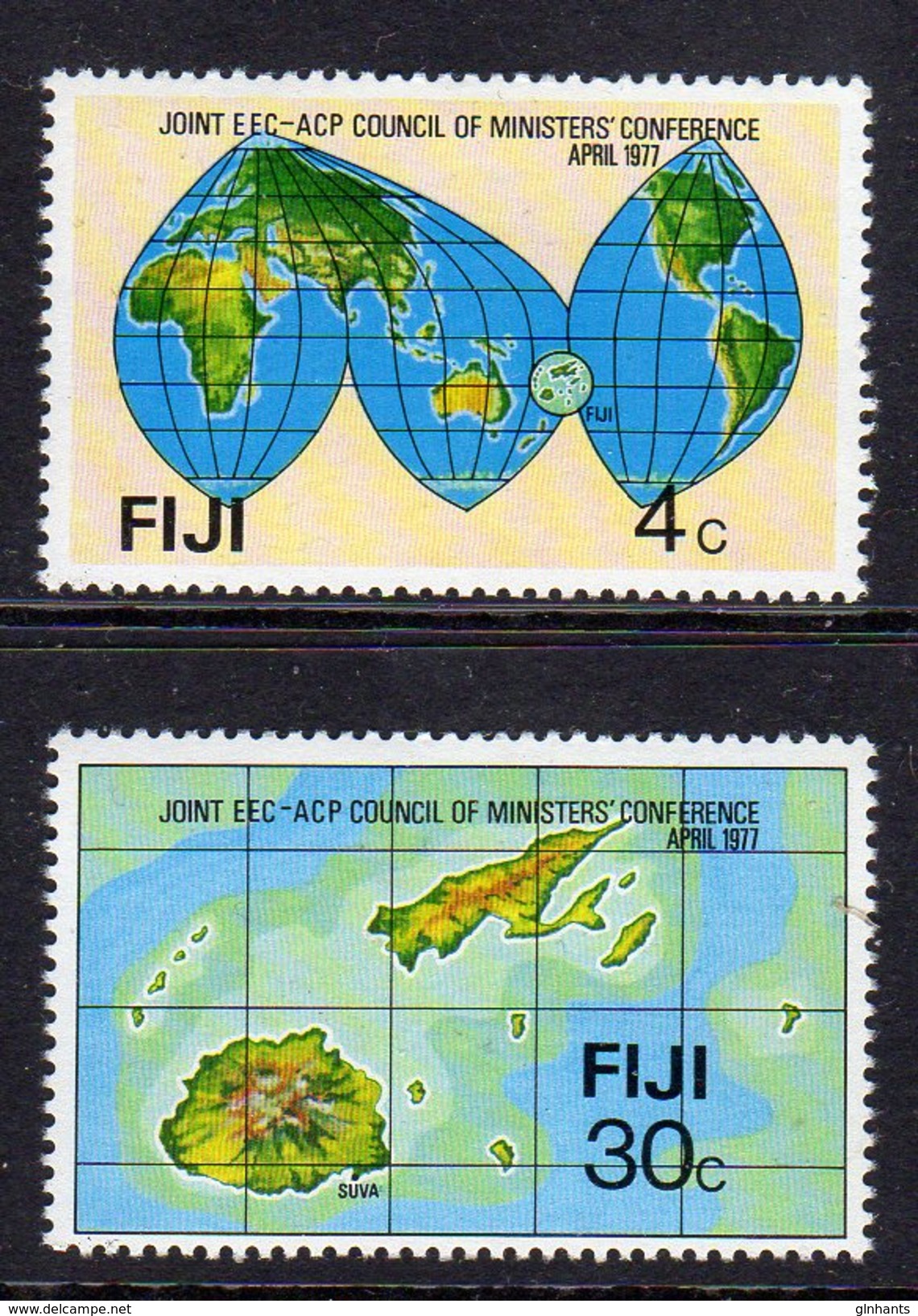 FIJI - 1977 COUNCIL OF MINISTERS CONFERENCE SET (2V) FINE MNH ** SG 539-540 - Fiji (1970-...)