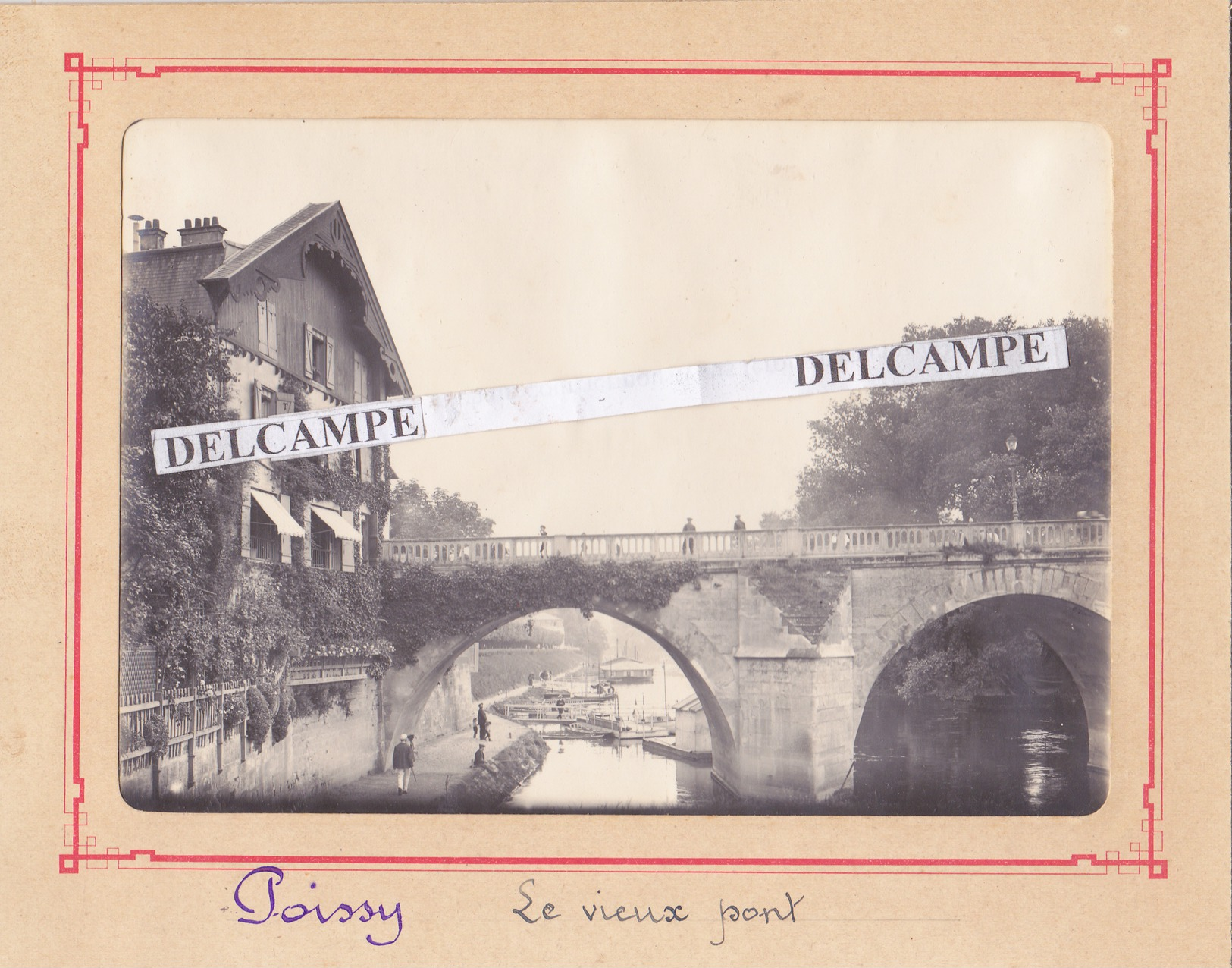 POISSY 1910 - Photo Originale Du Vieux Pont ( Yvelines ) - Lieux