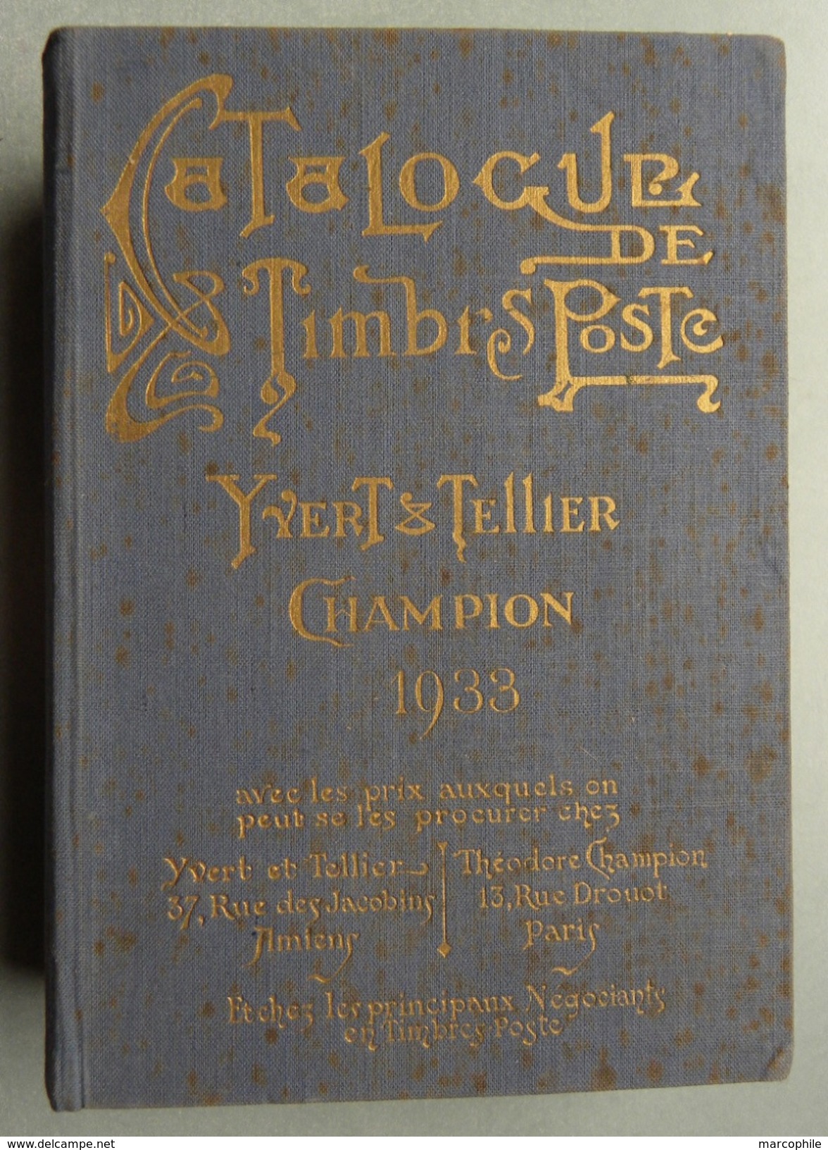 CATALOGUE YVERT & TELLIER 1933 "MONDE" (ref CAT61) - Frankrijk