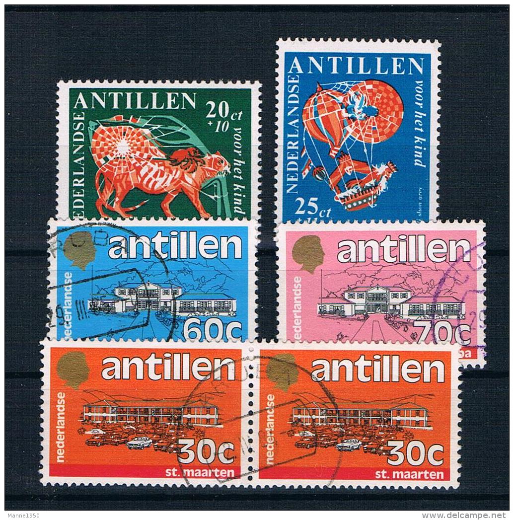 Niederlänisch Antillen Kleines Lot Von 2 Werte ** Und 4 Gestempelt - Curaçao, Antilles Neérlandaises, Aruba