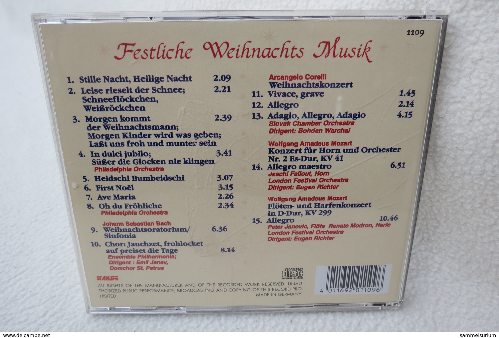 CD "Festliche Weihnachtsmusik" - Kerstmuziek