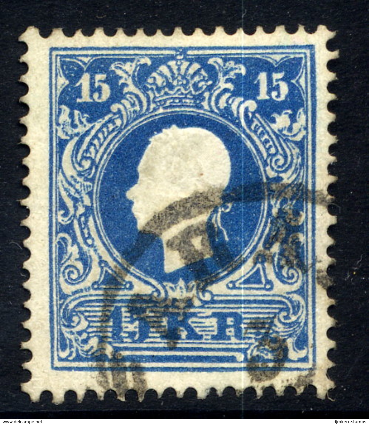 AUSTRIA 1859 15 Kr Type I  Used.  Michel 15 I - Oblitérés