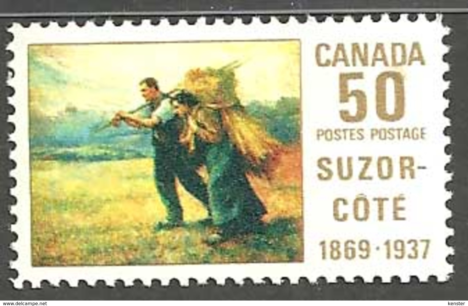 Sc. #492 Suzor-Cote, Return From The Harvest Field 1969 MNH K326 - Neufs