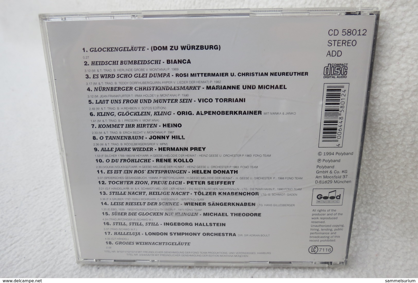 CD "Deutsche Weihnacht 1" - Canzoni Di Natale