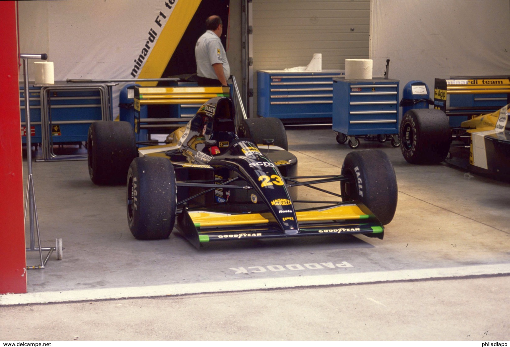 GP F1 Spa Francorchamps 1991 - Minardi M191 - Pierluigi Martini - Morbidelli - Diapositive Dia Diapo 35mm Original (56) - Diapositives