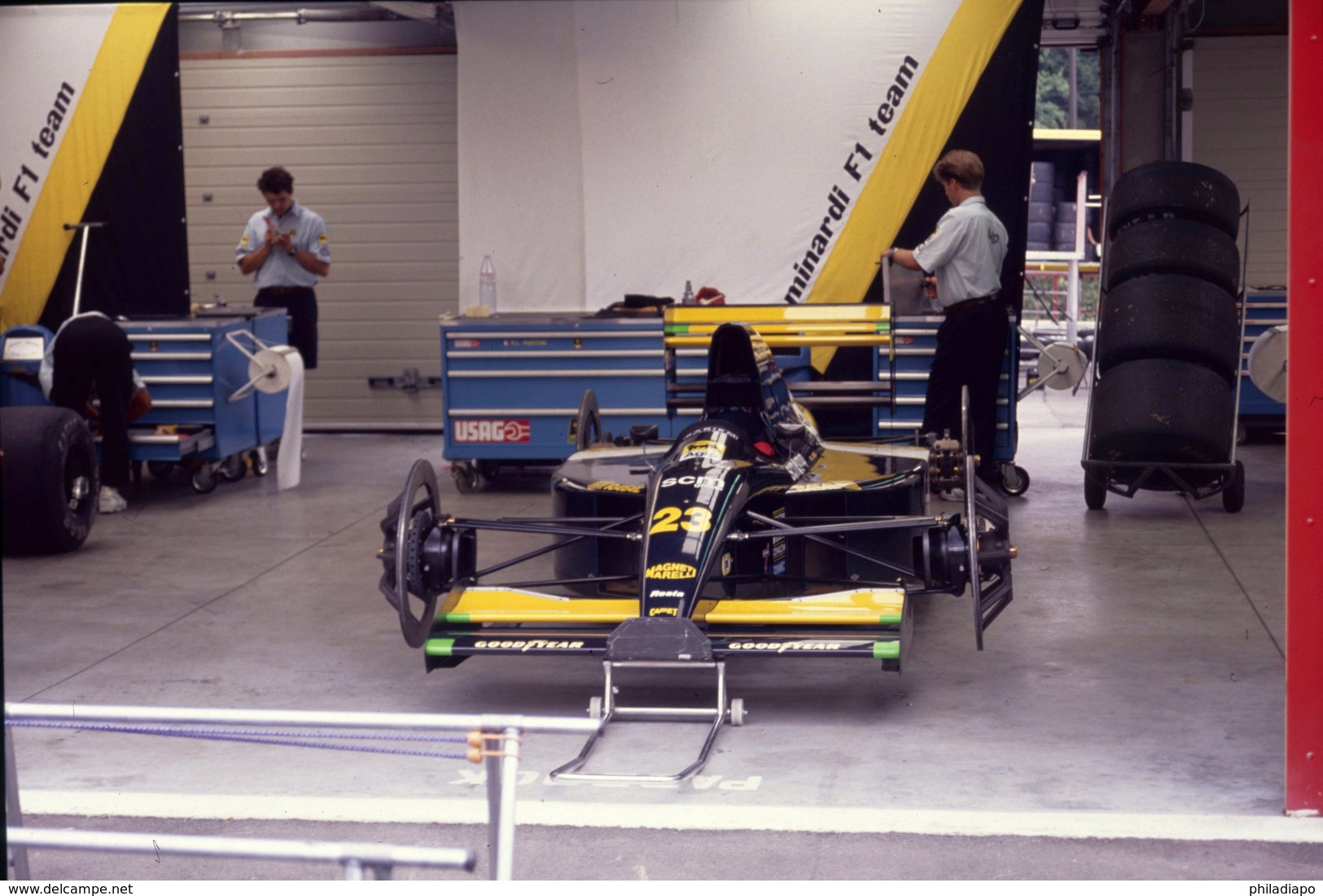 GP F1 Spa Francorchamps 1991 - Minardi M191 - Pierluigi Martini - Morbidelli - Diapositive Dia Diapo 35mm Original (57) - Diapositives