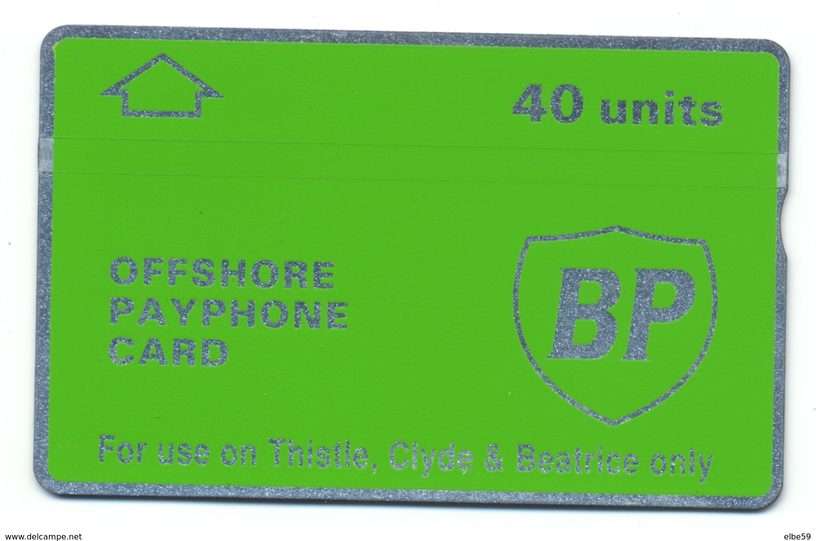 BP Plc, British Petroleum, Offshore Payphone Card 40, Thème, Petrole, For Use On Thistle, Clyde, Beatrice Only - Olie