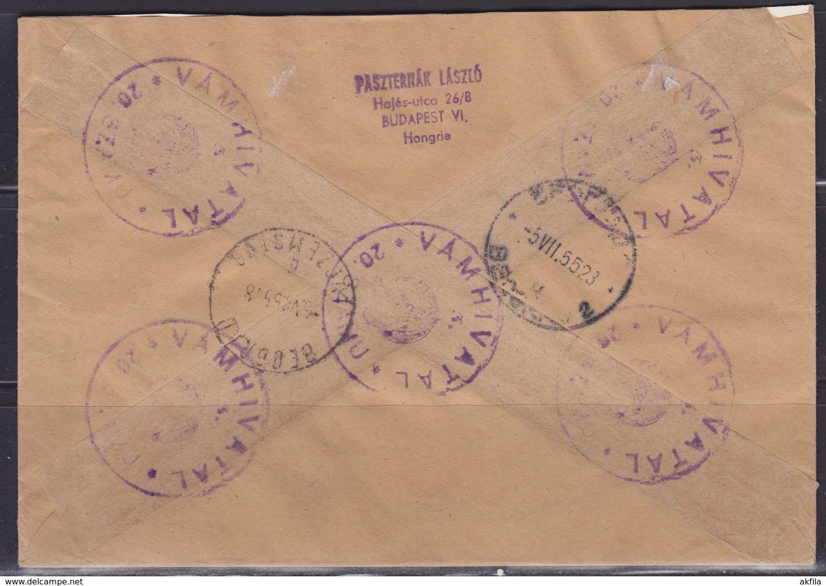 Hungary 2.VII.1955 Airmail Letter From Budapest To Beograd (YU) - Briefe U. Dokumente