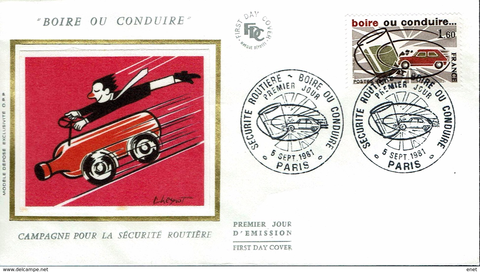 Frankreich France 1981 - Kampagne Gegen Alkohol Am Steuer - MiNr 2278 FDC - Coches