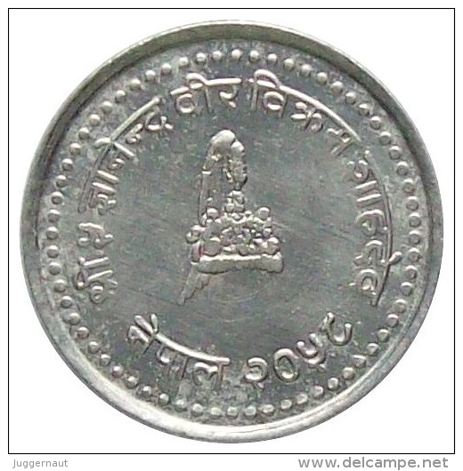 NEPAL 10 PAISA ALUMINUM REGULAR CIRCULATION COIN 2001 KM-1173 UNCIRCULATED UNC - Népal