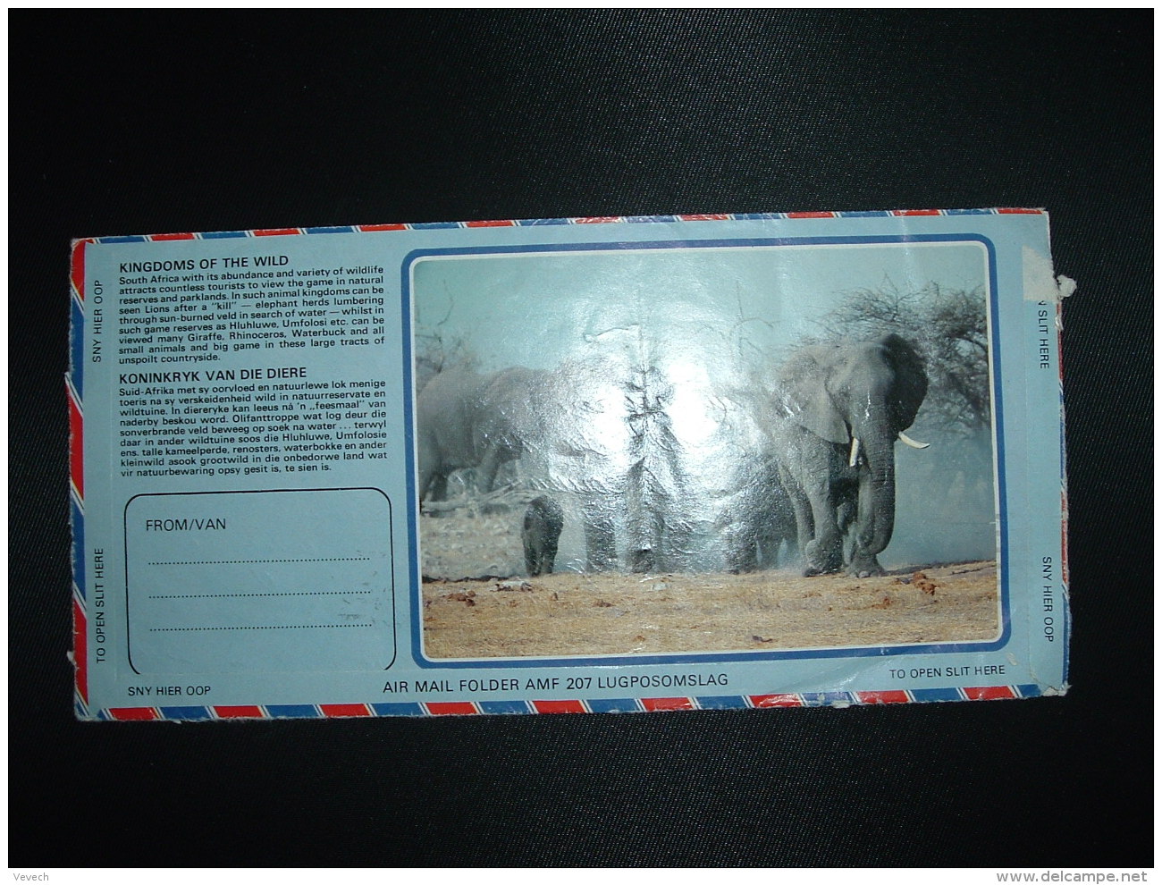 CL PAR AVION AFFIX FULL AIR MAIL POSTAGE OBL.MEC.27 III 1981 DURBAN + TAXE + LIONS + ELEPHANTS - Lettres & Documents