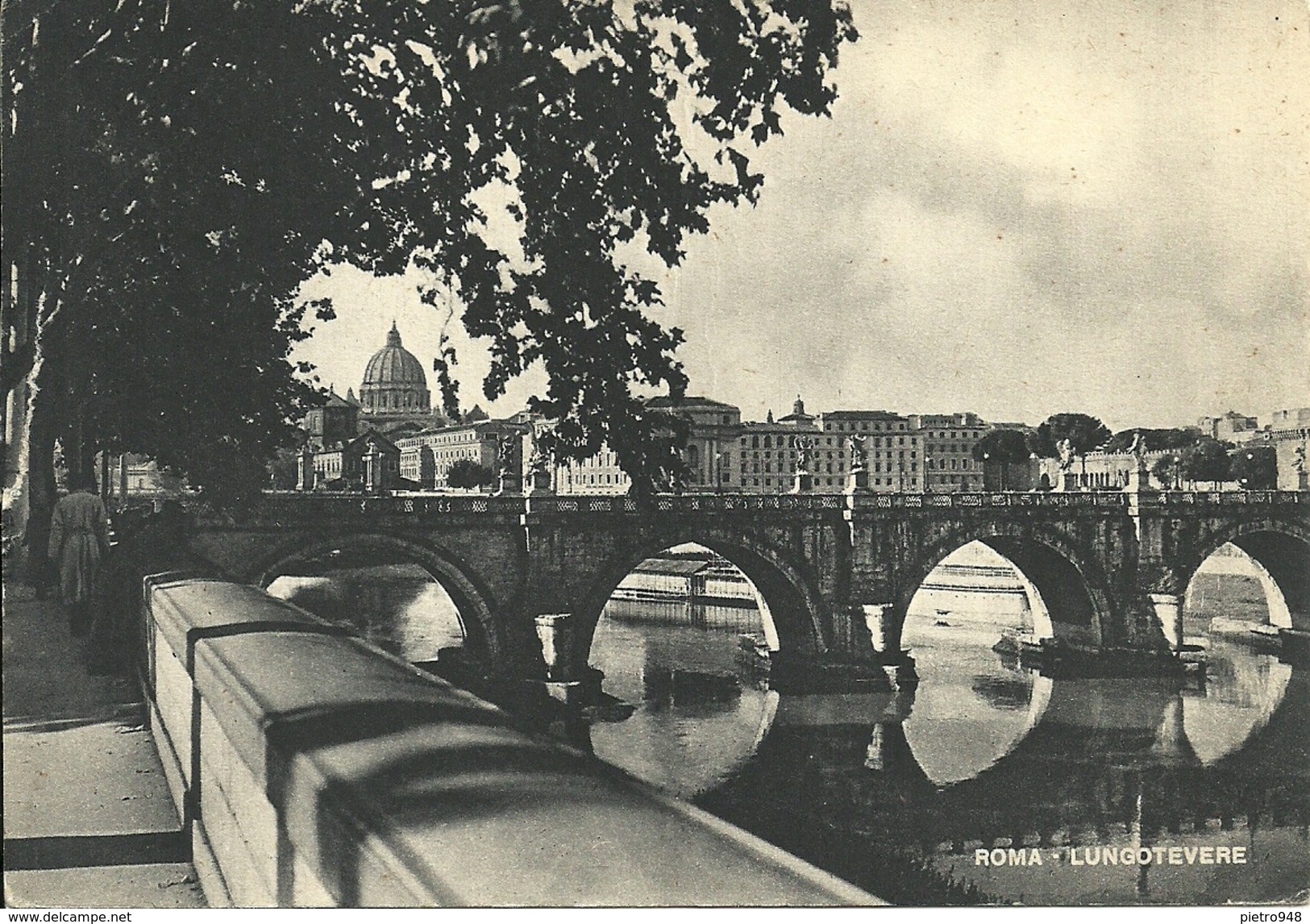 Roma (Lazio) Lungotevere, Sullo Sfondo La Basilica Di San Pietro - Fiume Tevere