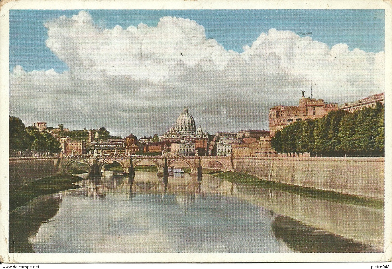 Roma (Lazio) Basilica Di San Pietro E Castel Sant'Angelo Visti Dal Tevere - Fiume Tevere