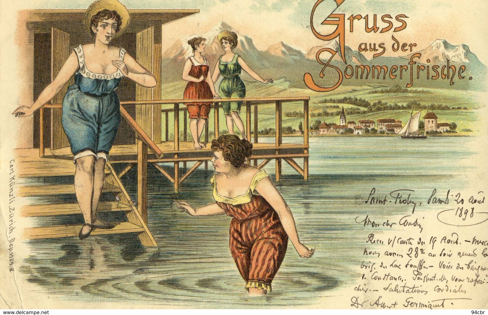 CPA (suisse)   GRUSS AUS SOMMERFRISCHE ...(..petit Defaut Coin Bas Gauche) - Risch-Rotkreuz