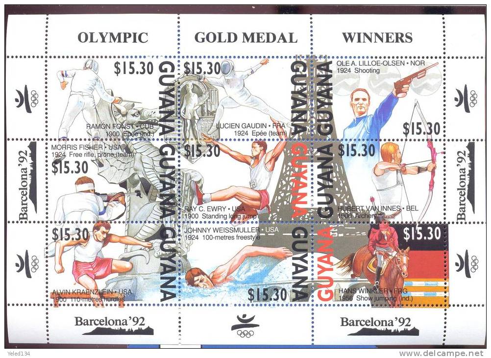 GUYANA  2390  1992    MINT N.H. STAMPS OF SPORTS OLYMPIC GAMES  BARCELONA - Otros & Sin Clasificación