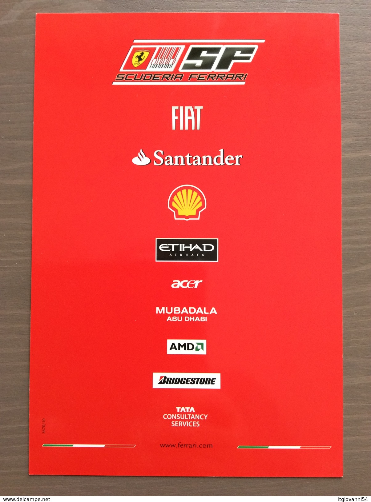 Cartoncino Di Presentazione Felipe Massa Pilota F1 Ferrari CON AUTOGRAFO ORIGINALE - Grand Prix / F1