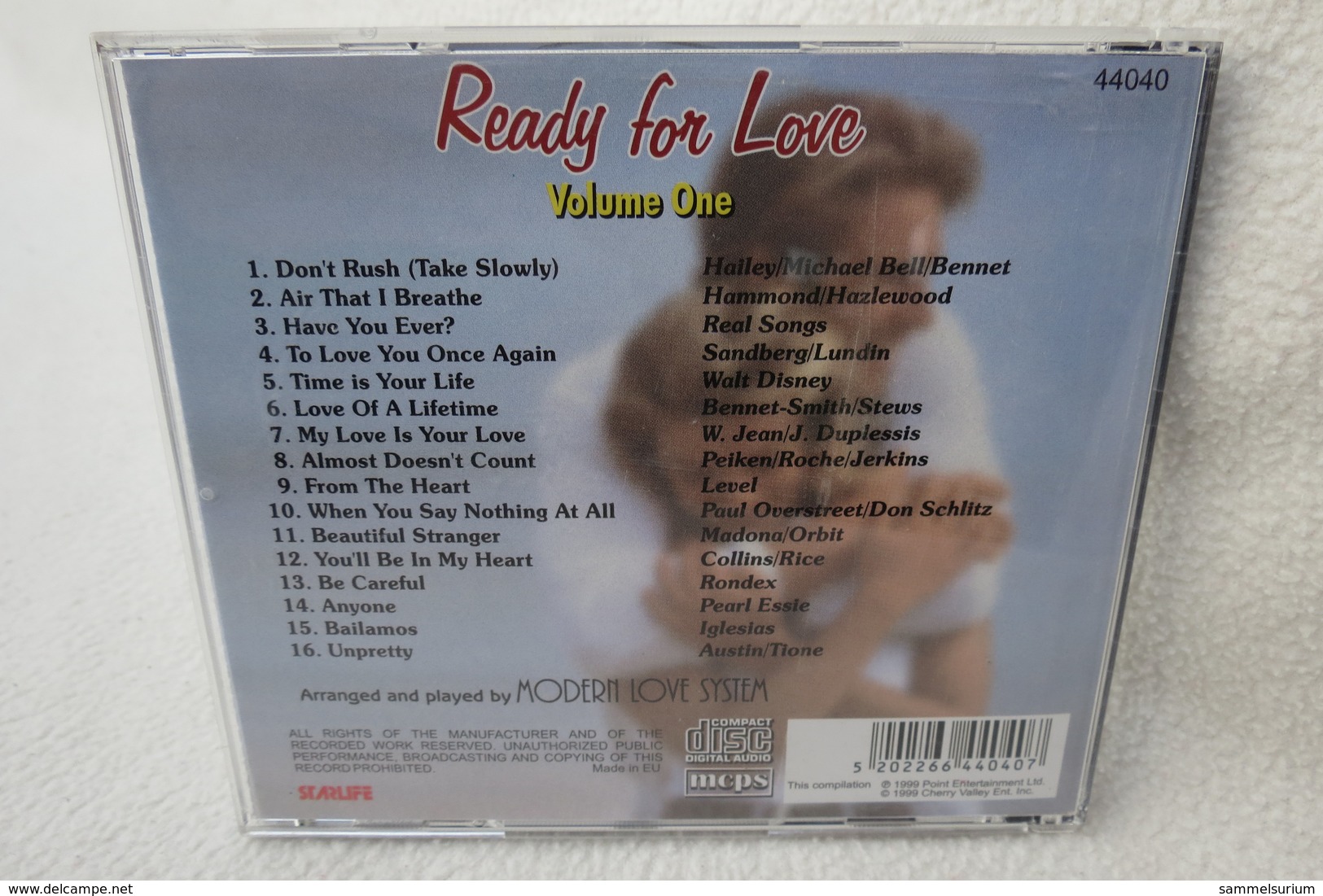 CD "Ready For Love" Most Beautiful Love Songs, Volume One - Hit-Compilations
