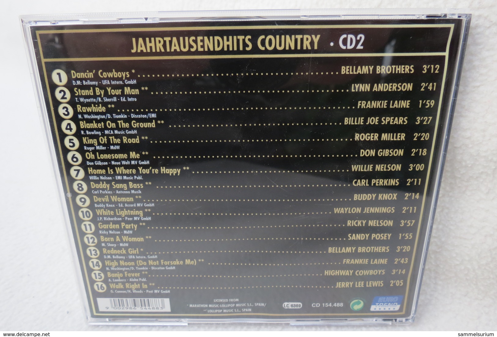 CD "Jahrtausendhits Des Country" CD 2 - Country & Folk