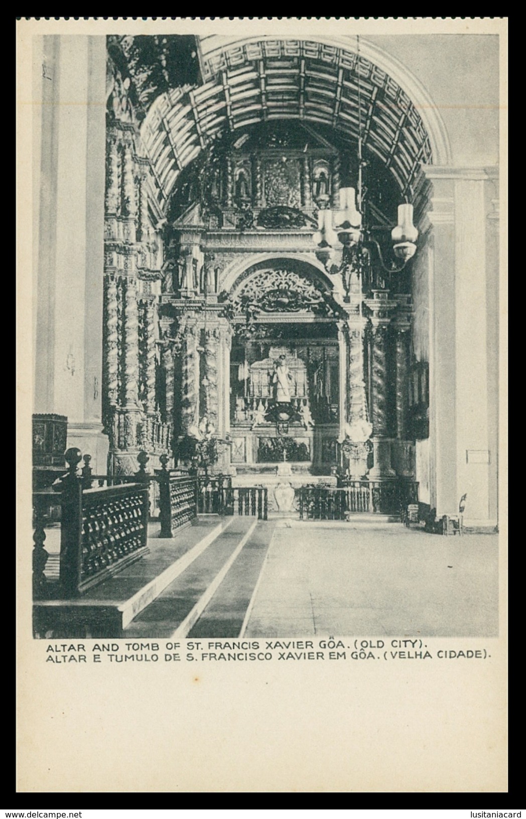 GOA - Altar E Tumulo De S. Francisco Xavier Em Goa(velha Cidade) ( Ed. Souza & Paul) Carte Postale - Indien