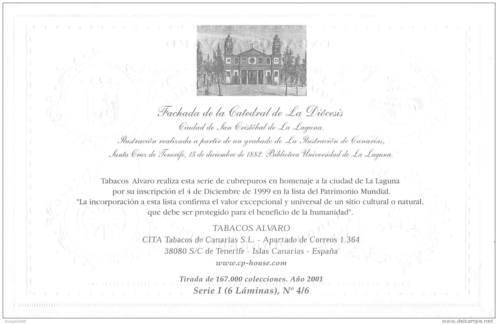 06547 "TABACOS ALVARO - FAVBRICA FUNDADA EN SAN CRISTOBAL DE LA LAGUNA, 1921" ETICHETTA ORIG. - Labels
