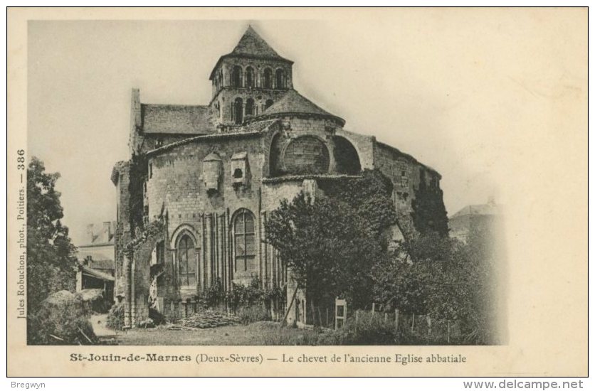 79 - CPA Pionnière Saint-Jouin-de-Marnes - Le Chevet De L'ancienne Eglise Abbatiale - Saint Jouin De Marnes