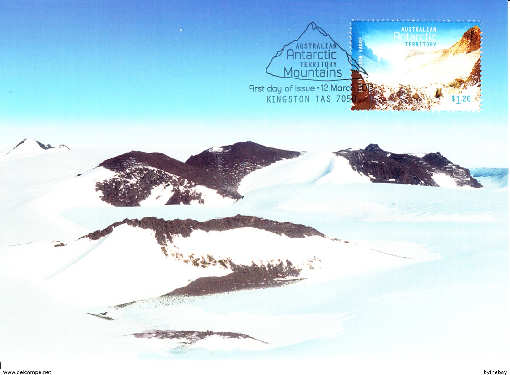 Australian Antarctic Territory Maxicard 2013 $1.20 South Masson Range - Mountains - Maximumkarten