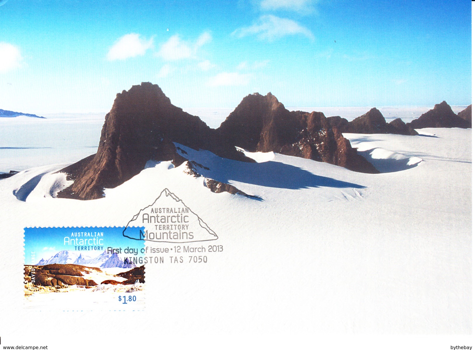 Australian Antarctic Territory Maxicard 2013 $1.80 David Range - Mountains - Cartes-maximum