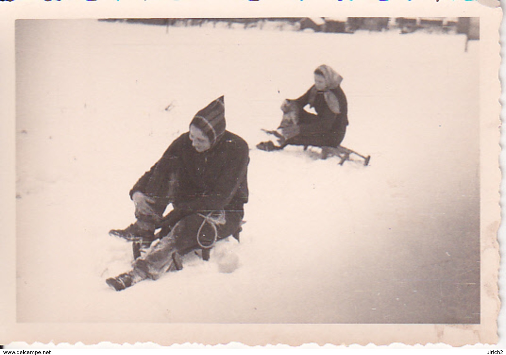 Foto Schlittenpartie - Ca. 1940 - 8*5cm (26336) - Sport