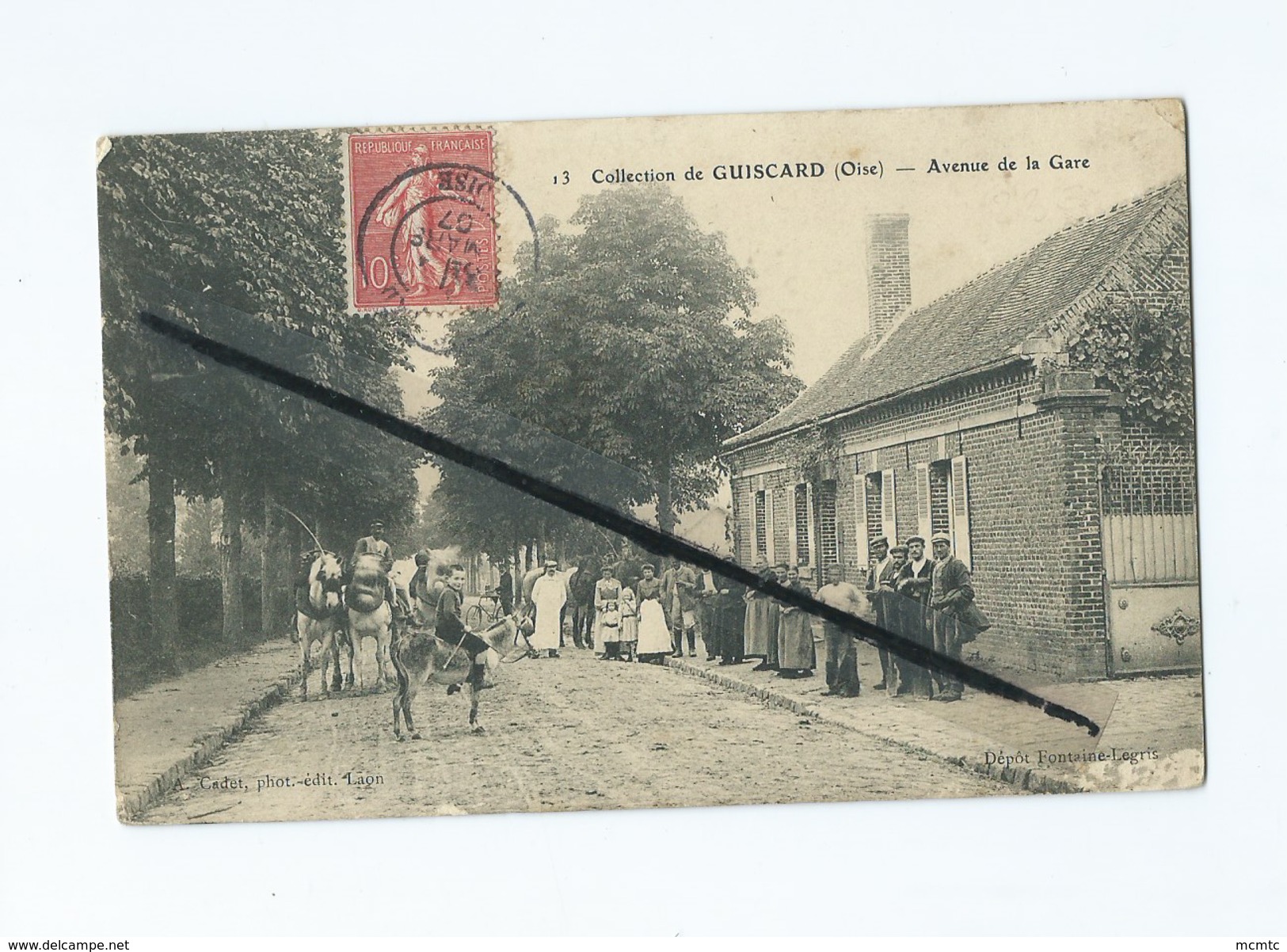 CPA - Collection De Guiscard (Oise) - Avenue De La Gare  (âne) - Guiscard