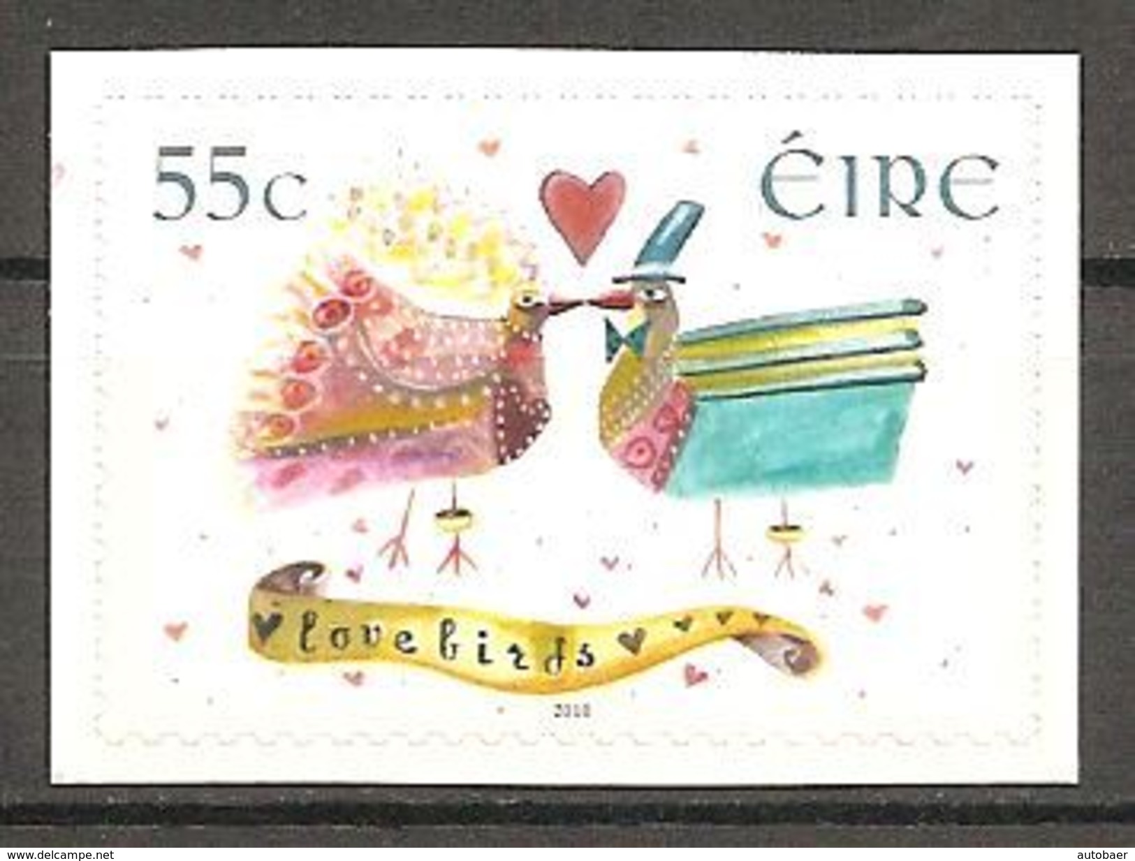 Irland Eire Ireland 2010 Wishing Stamp Wedding Mariage Hochzeitsgrußmarke Michel No 1917 Self Adhesive Sk MNH Postfrisch - Neufs