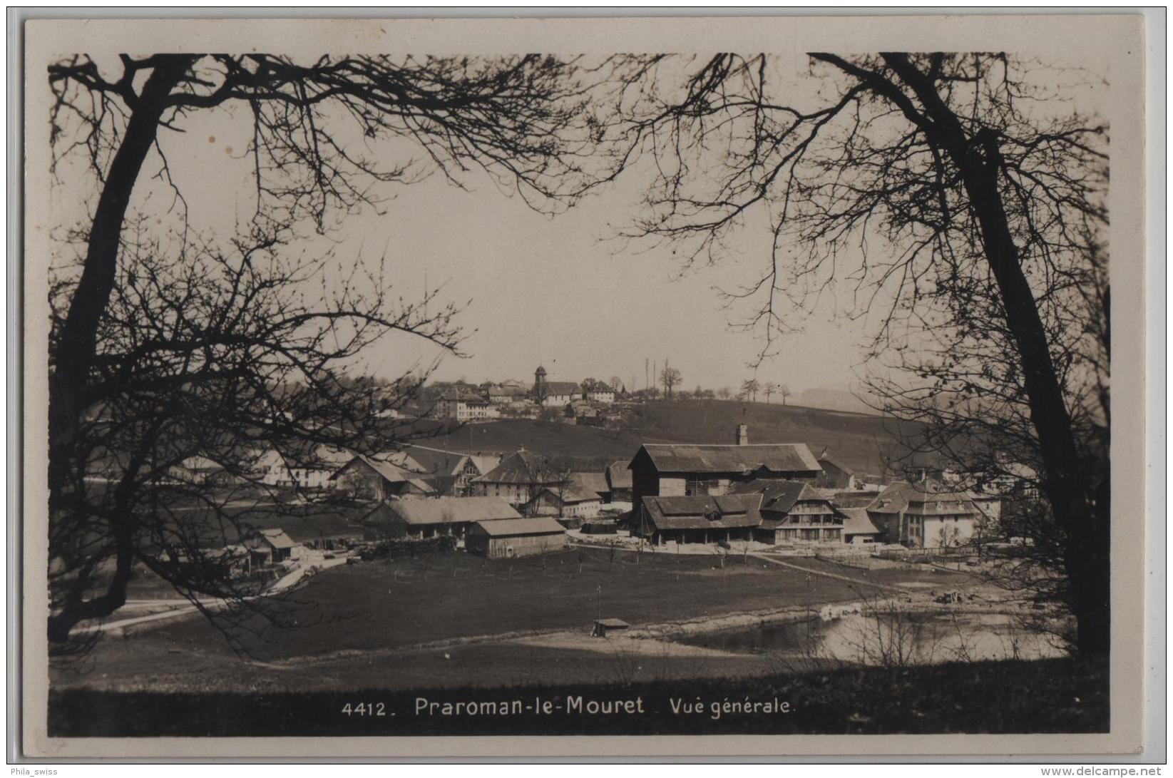 Praroman-le-Mouret - Vue Generale - Photo: Perrochet-Matile No. 4412 - Autres & Non Classés