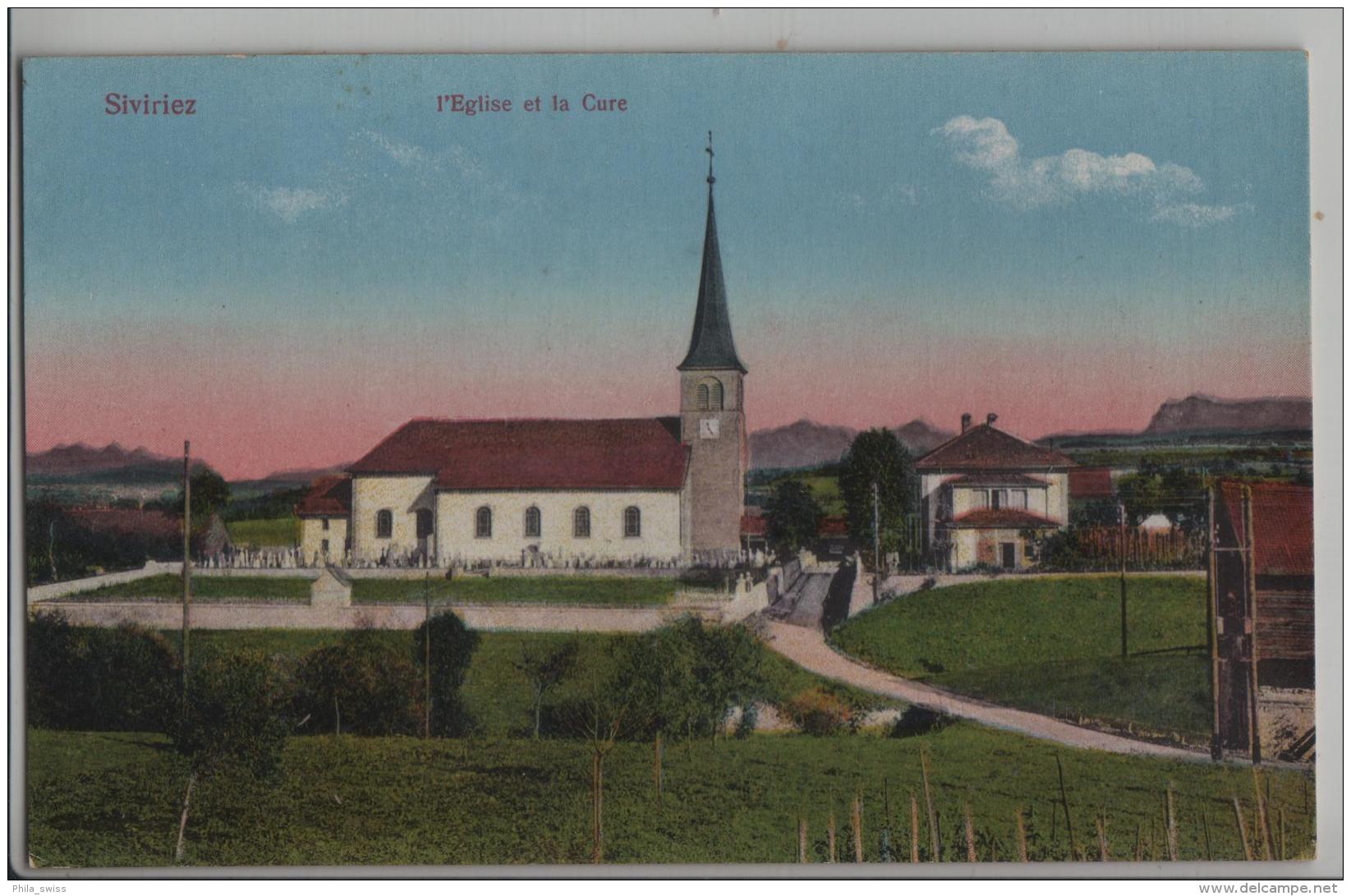 Siviriez - L'Eglise Et La Cure - Photo: Guggenheim No. 12908 - Siviriez