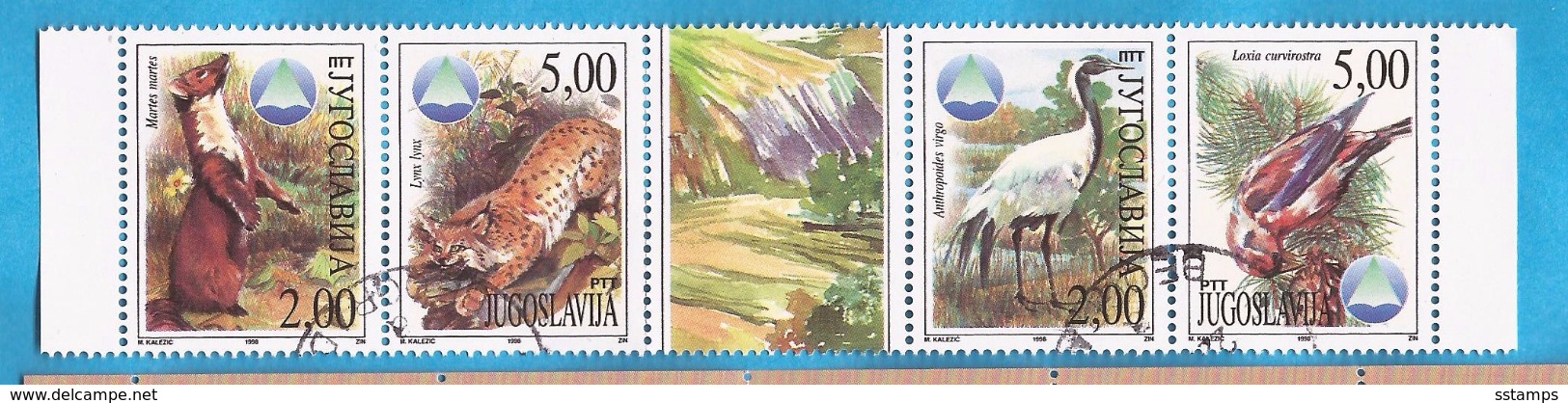 1998  FAUNA WWF  VOEGEL  BIRDS   GESCHUEZTE TIERE JUGOSLAVIJA JUGOSLAWIEN  USED - Gebruikt