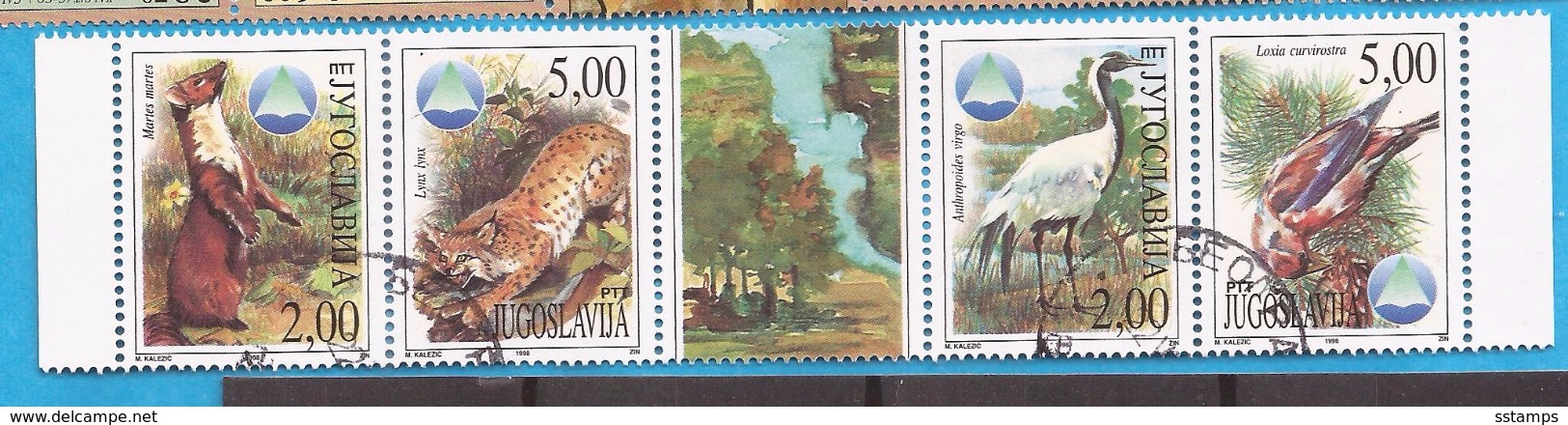 1998  FAUNA WWF  VOEGEL  BIRDS   GESCHUEZTE TIERE JUGOSLAVIJA JUGOSLAWIEN  USED - Used Stamps