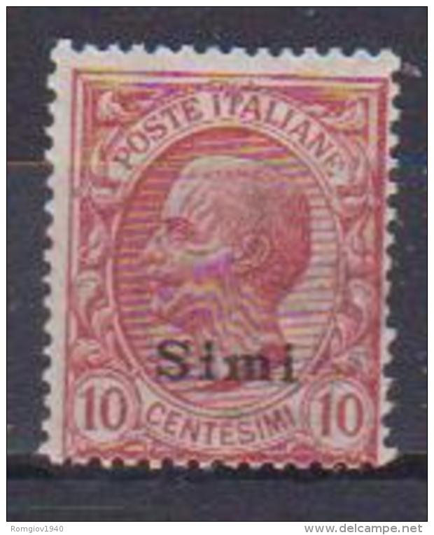 COLONIE ITALIANE 1912 SIMI SOPRASTAMPATO SASS. 3 MNH XF - Egée (Simi)