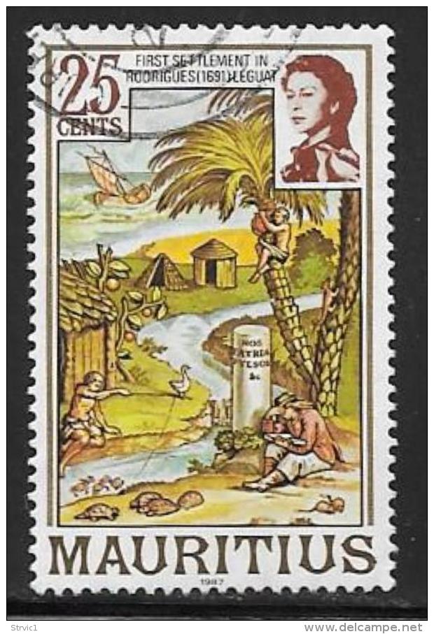 Mauritius, Scott # 447a Used Settlement Og Rodrigues, 1987 - Mauricio (1968-...)