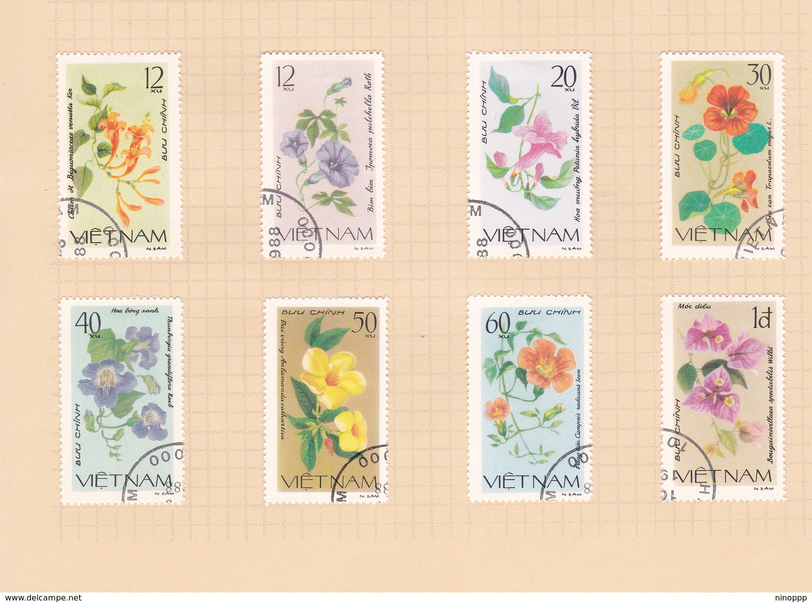 Vietnam  S 1098-1105 1980 Flowers Used Set - Vietnam