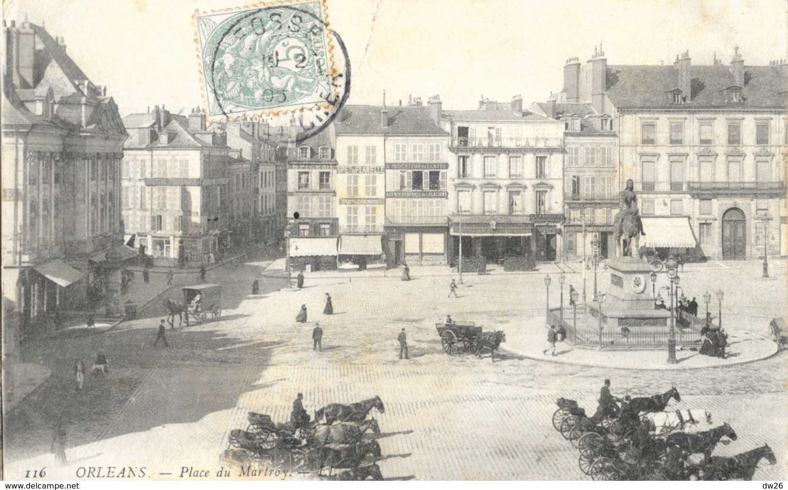 Orléans (Loiret) - Place Du Martroy - Attelages - Carte LL N° 116 - Orleans