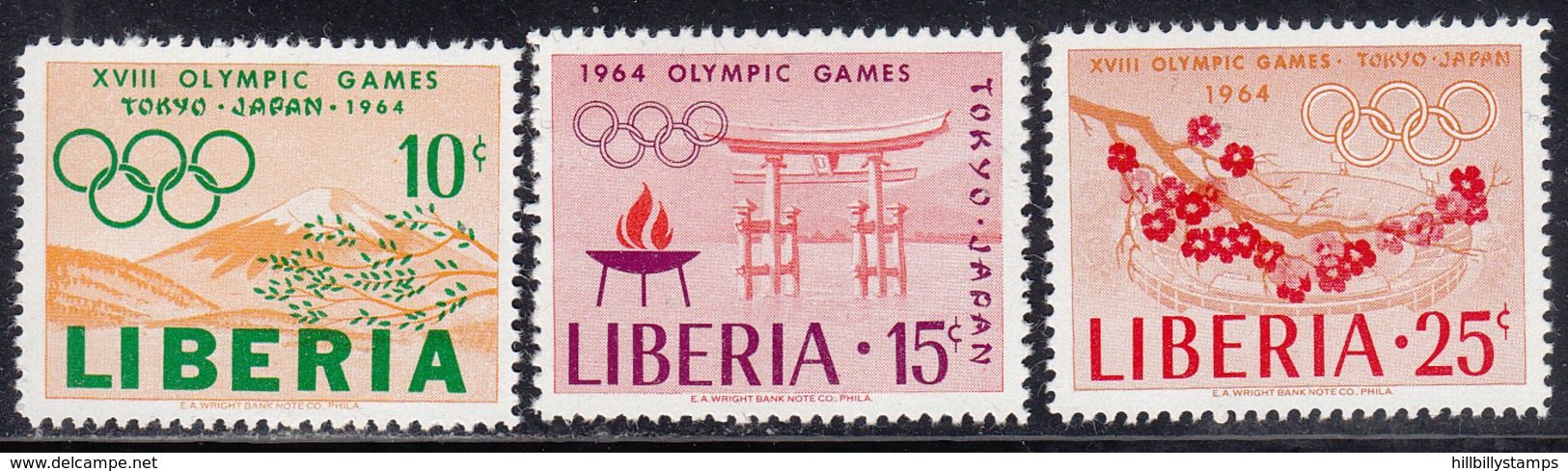 LIBERIA    SCOTT NO.  418-20     MINT HINGED     YEAR  1964 - Liberia