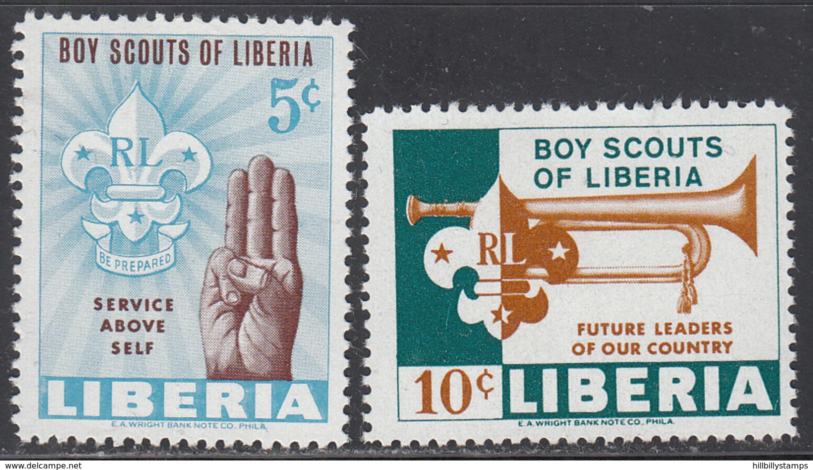 LIBERIA    SCOTT NO.  421-22     MINT HINGED     YEAR  1965 - Liberia