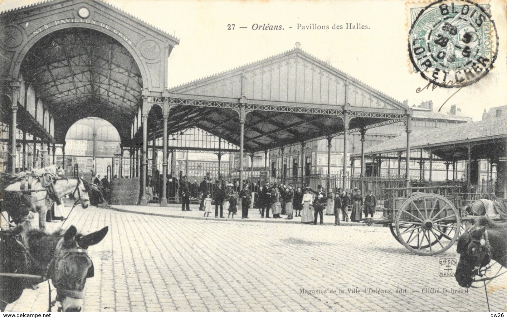 Orléans - Pavillons Des Halles - Chevaux - Magasins De La Ville D'Orléans - Carte N° 27 - Orleans