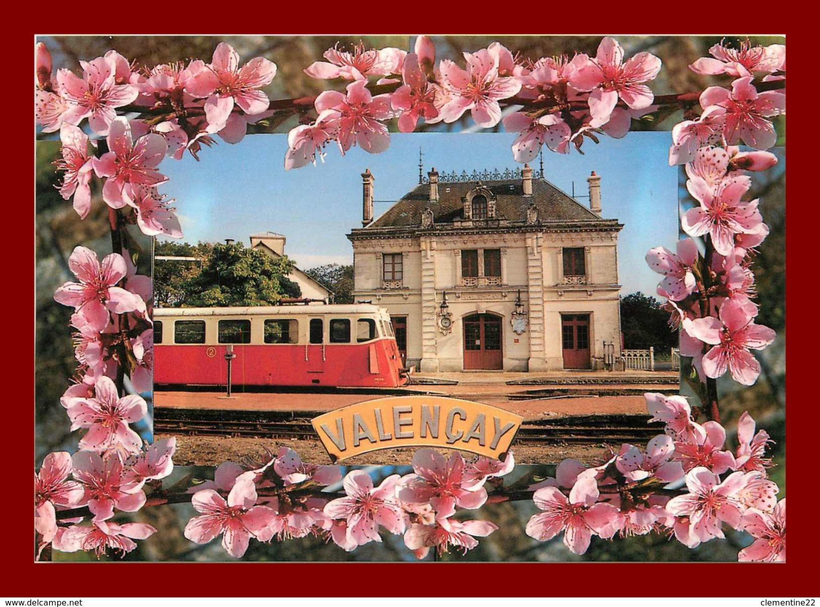 Théme Trains / Gare  *  En Gare De Valencay   * Scan Recto Et Verso - Gares - Avec Trains