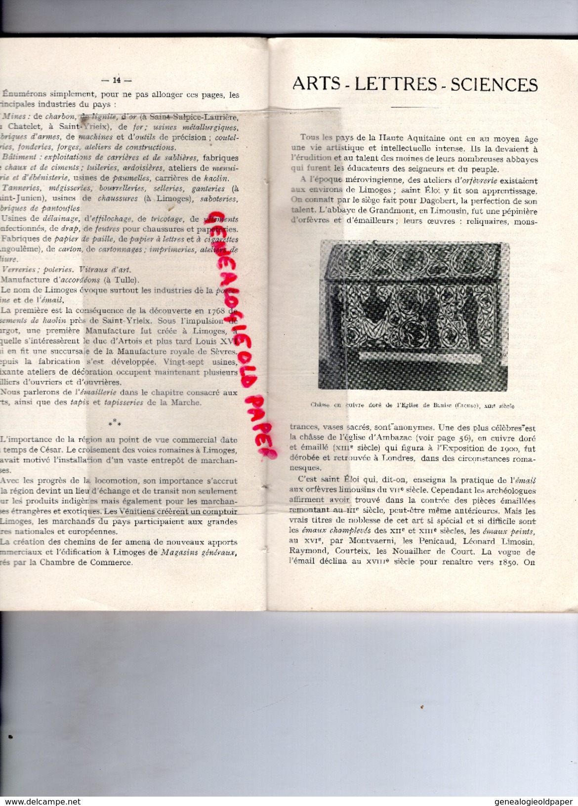 87 - LIMOGES A TRAVERS LA REGION - CREUSE -DORDOGNE-INDRE-VIENNE-CHARENTE- GUIDE ILLUSTRE ANNEES 50- EDITIONS BONTEMPS - Limousin